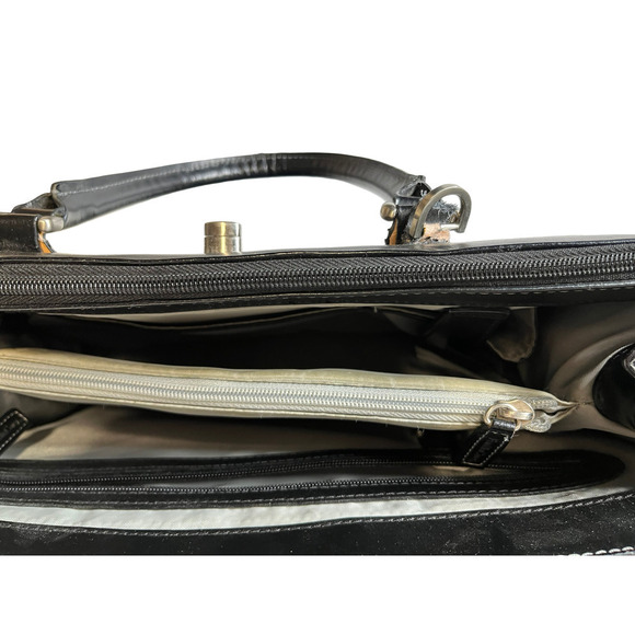 Franklin Covey Briefcase Black Laptop IPad vegan - Picture 5 of 6